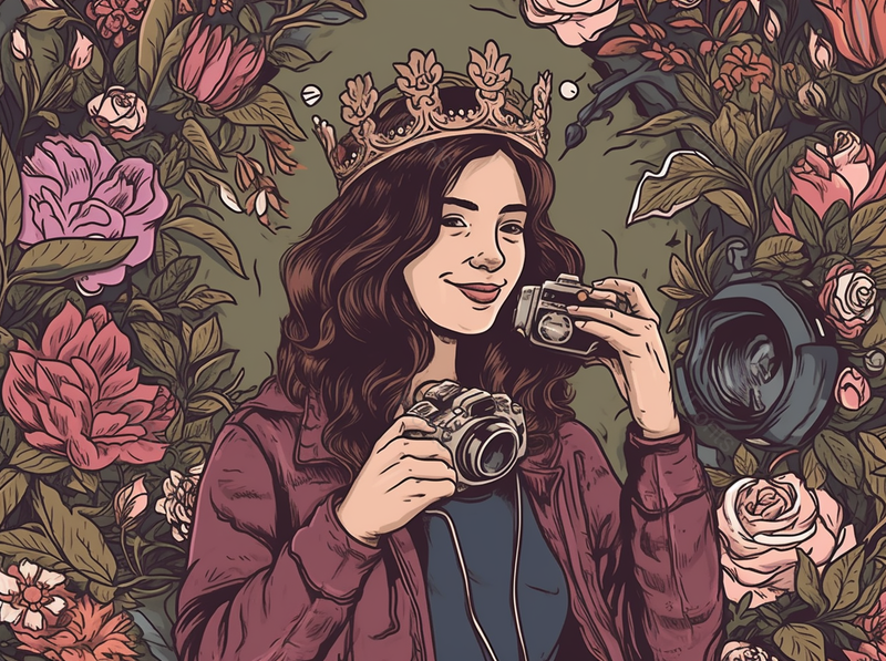 拿着相机的女孩母亲节插画原创手绘人物插画海报女神女王肌理插画,插画/手绘图,插画/手绘图库,插画/手绘图下载,插画/手绘